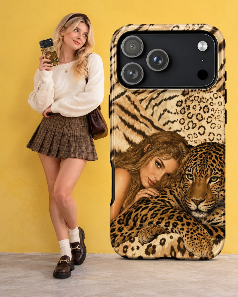 Cute Animal phone cases with leopard print 