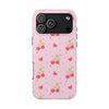 Cherry Hearts Tough iPhone Case (Pink)