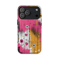 Floral Heart Tough iPhone Case (Pink & Yellow Daisy)