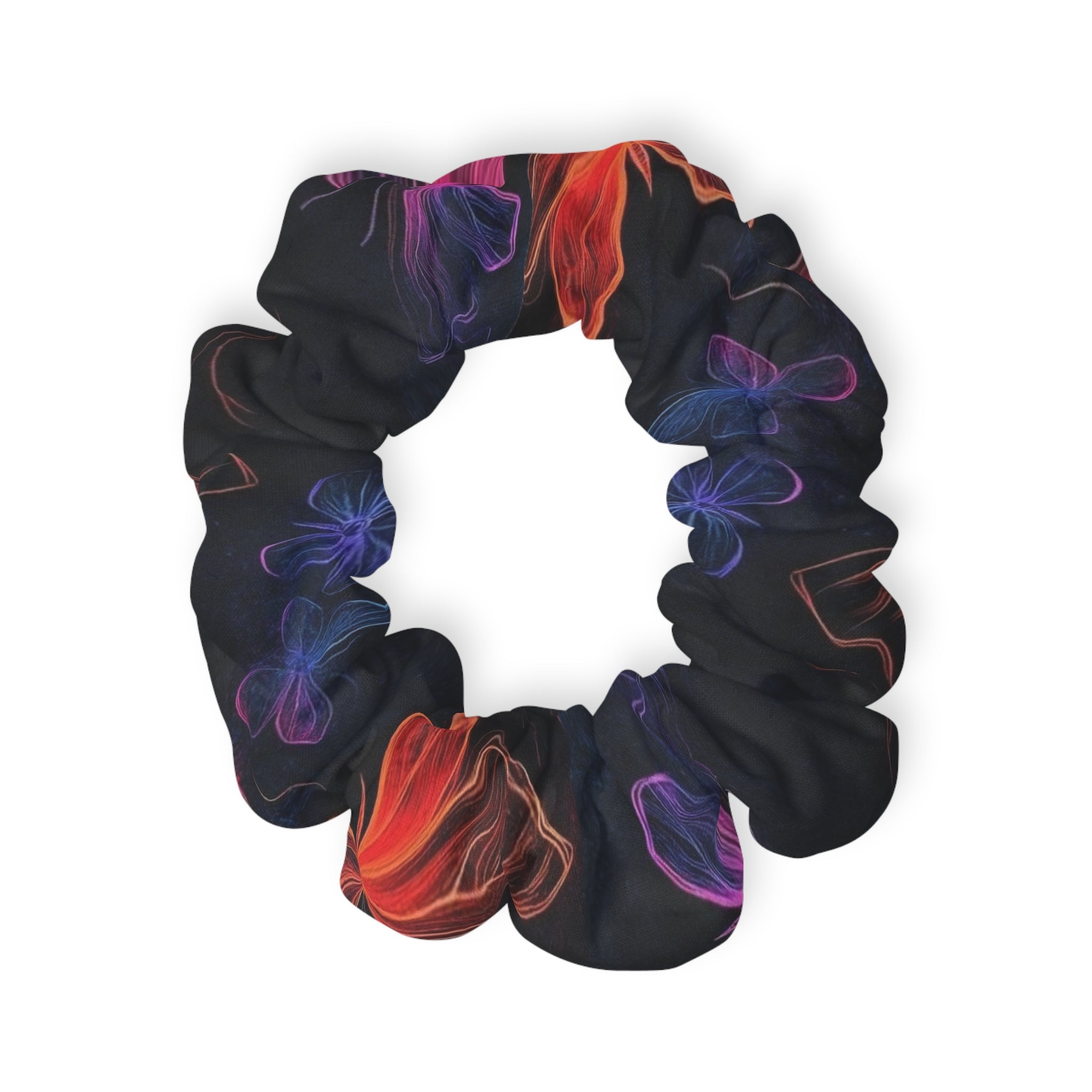 Neon Smoke Scrunchie - Colorful Vapor Wave Hair Tie