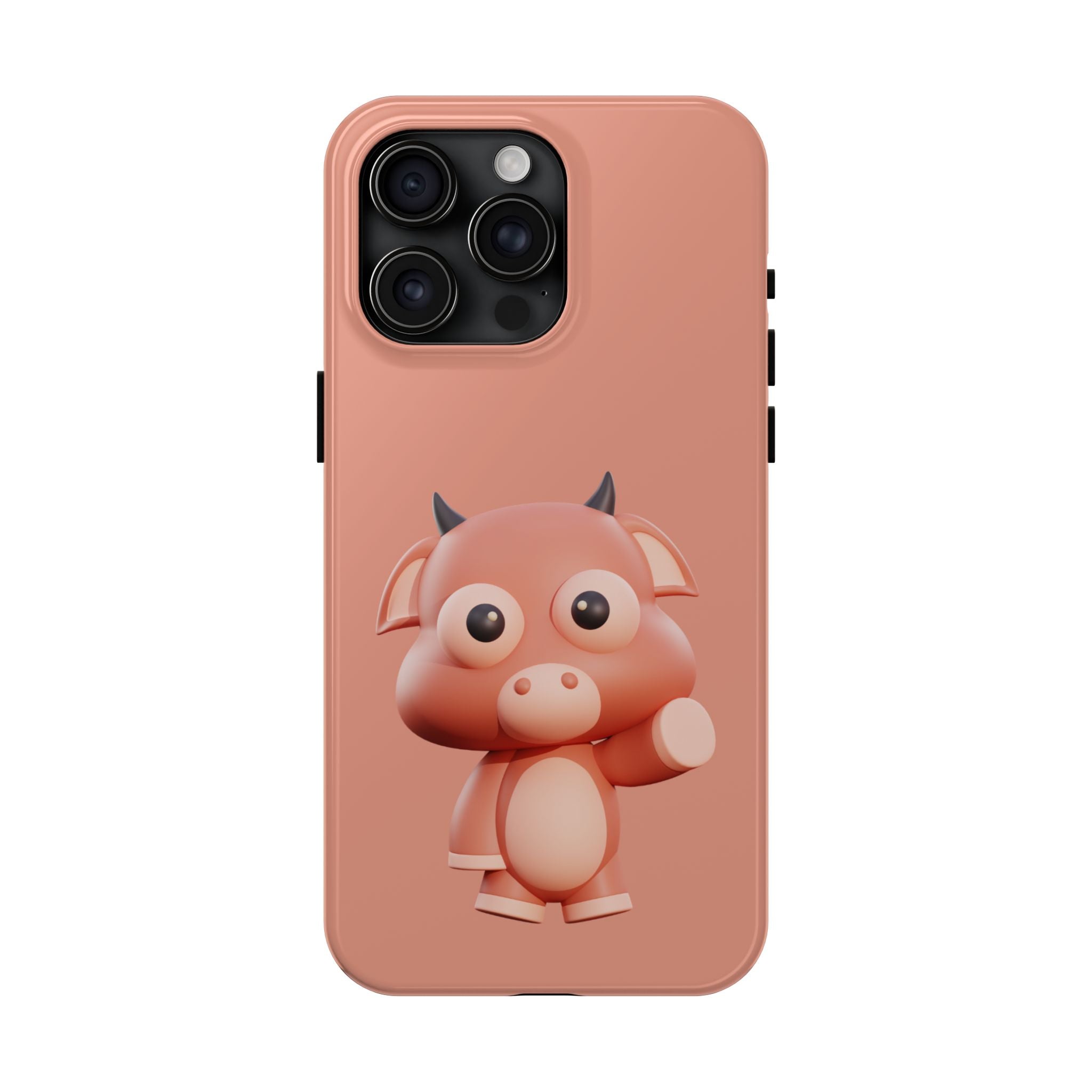 Cute Pink Devil Pig Phone Case — Tough Protective iPhone Cover