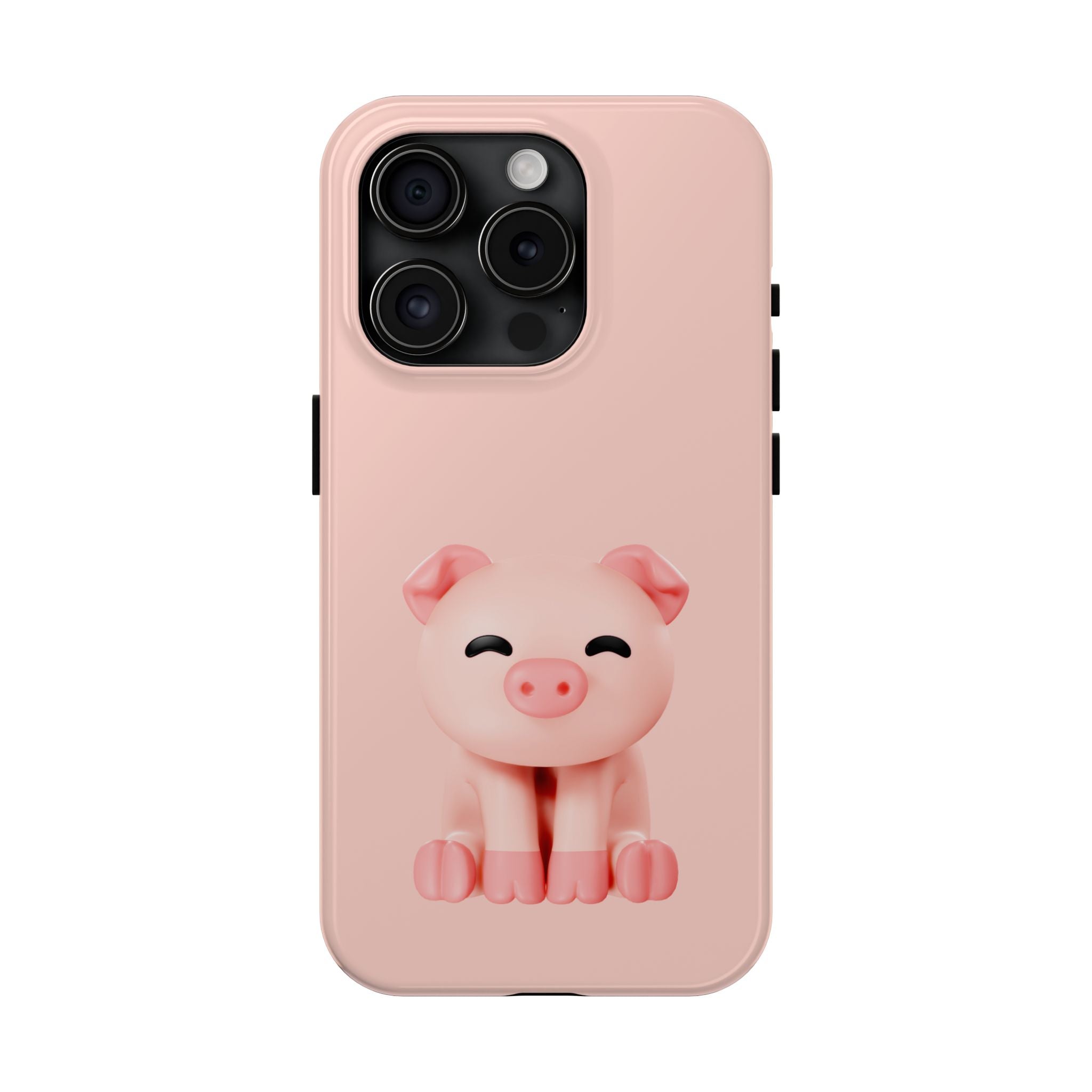 Cute Pink Pig Tough Phone Case — Shockproof iPhone Cover