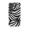 Zebra Wave Swirl iPhone Case (Black & White)