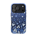 Floral Blue Tough iPhone Case (Navy Blossom)