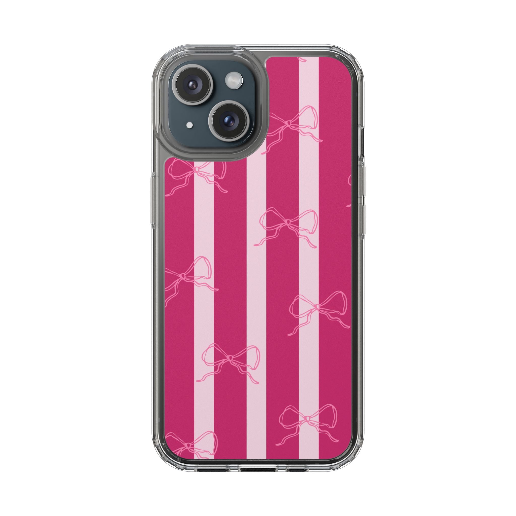 Pink Strap Clear iPhone Case