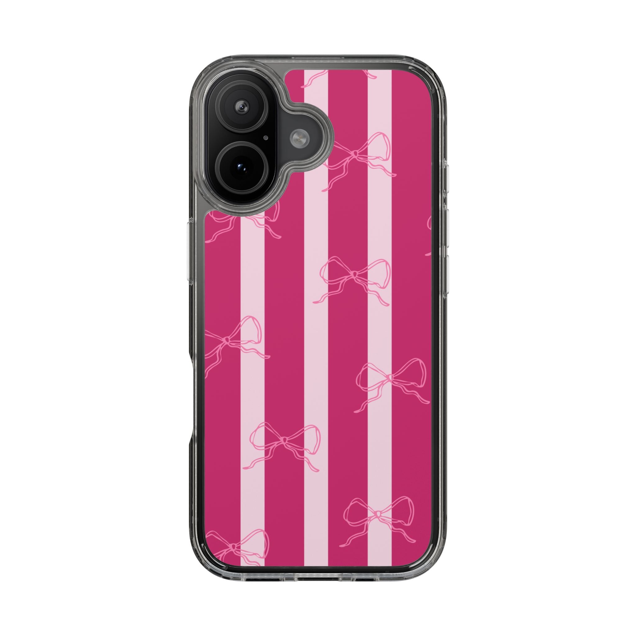 Pink Strap Clear iPhone Case
