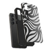Zebra Wave Swirl iPhone Case (Black & White)