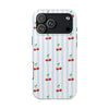 Cherry Stripe Tough (Phone Case (Blue)