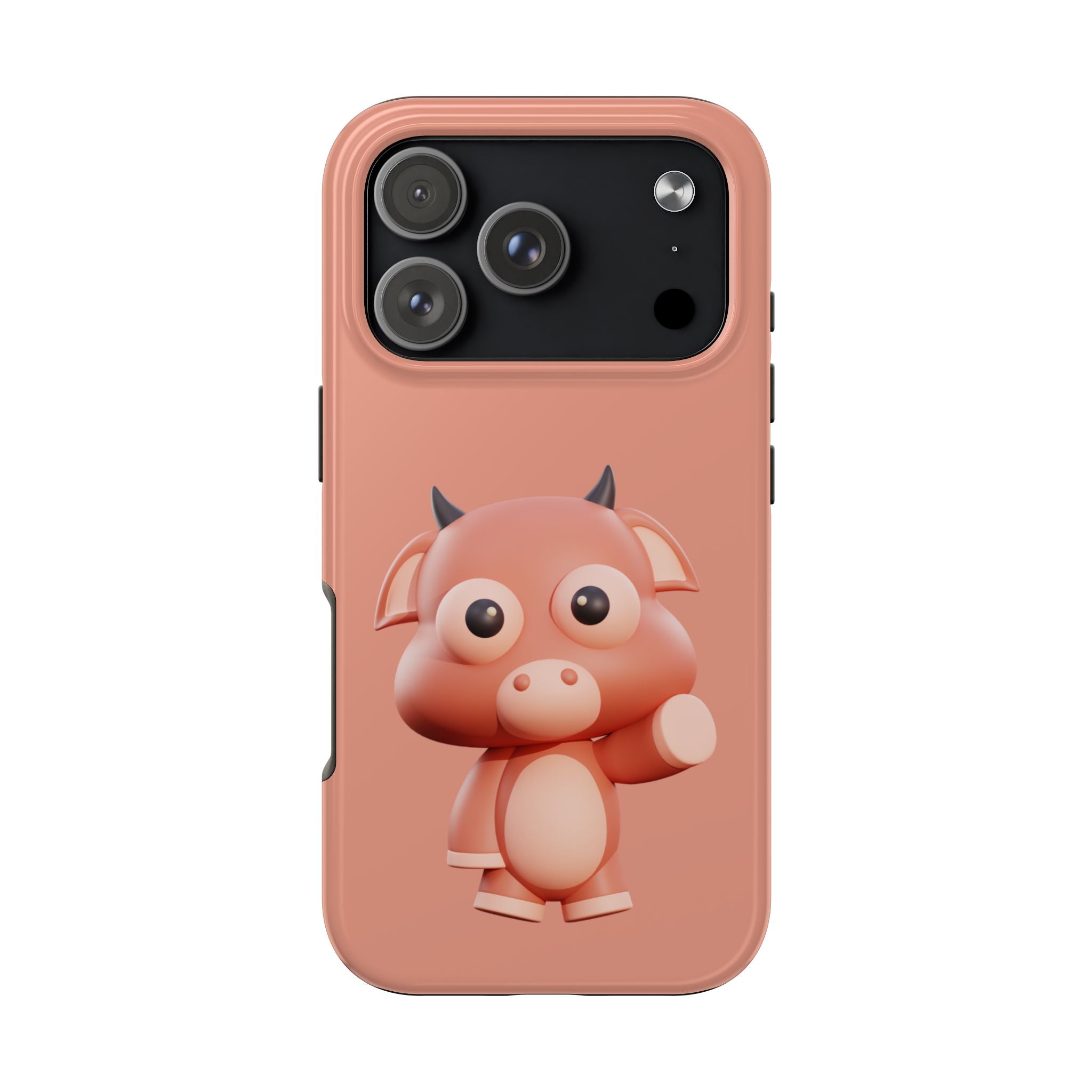 Cute Pink Devil Pig Phone Case — Tough Protective iPhone Cover