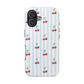 Cherry Stripe Tough (Phone Case (Blue)