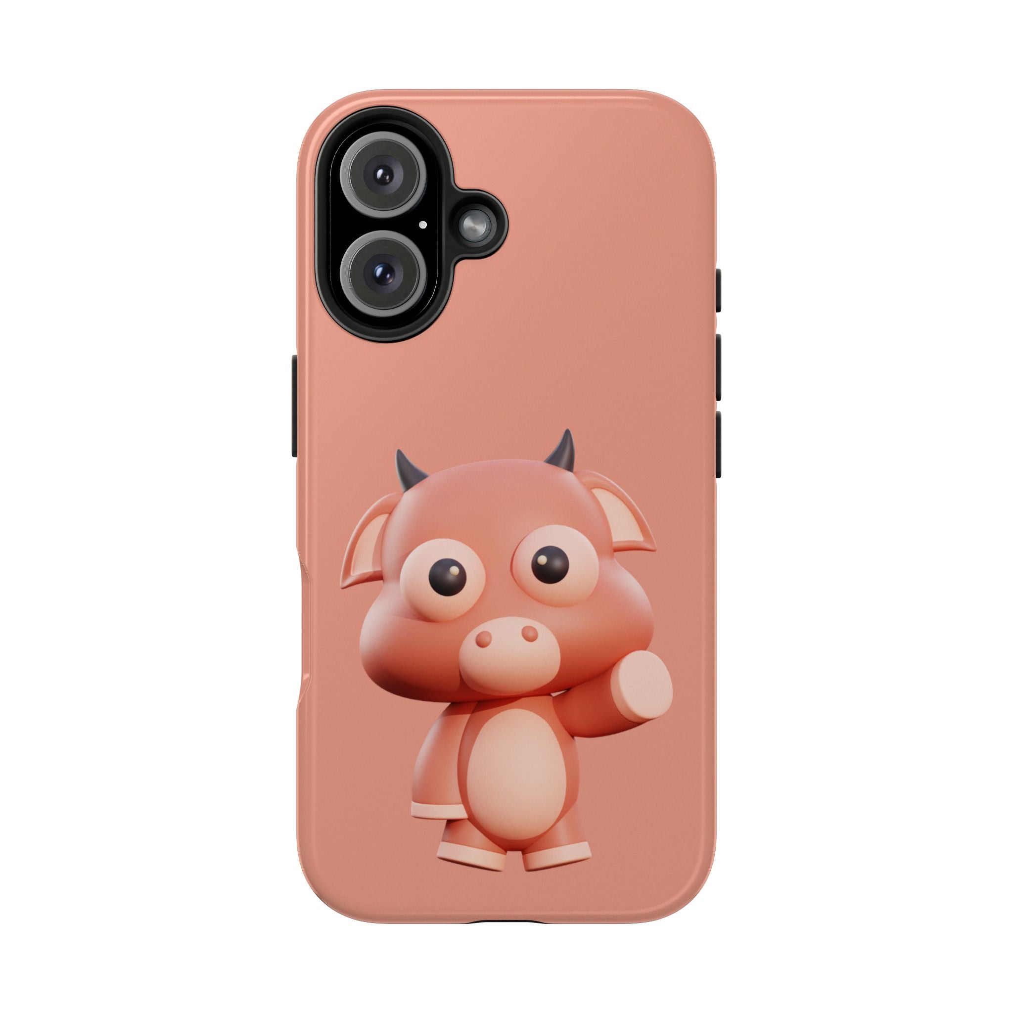 Cute Pink Devil Pig Phone Case — Tough Protective iPhone Cover