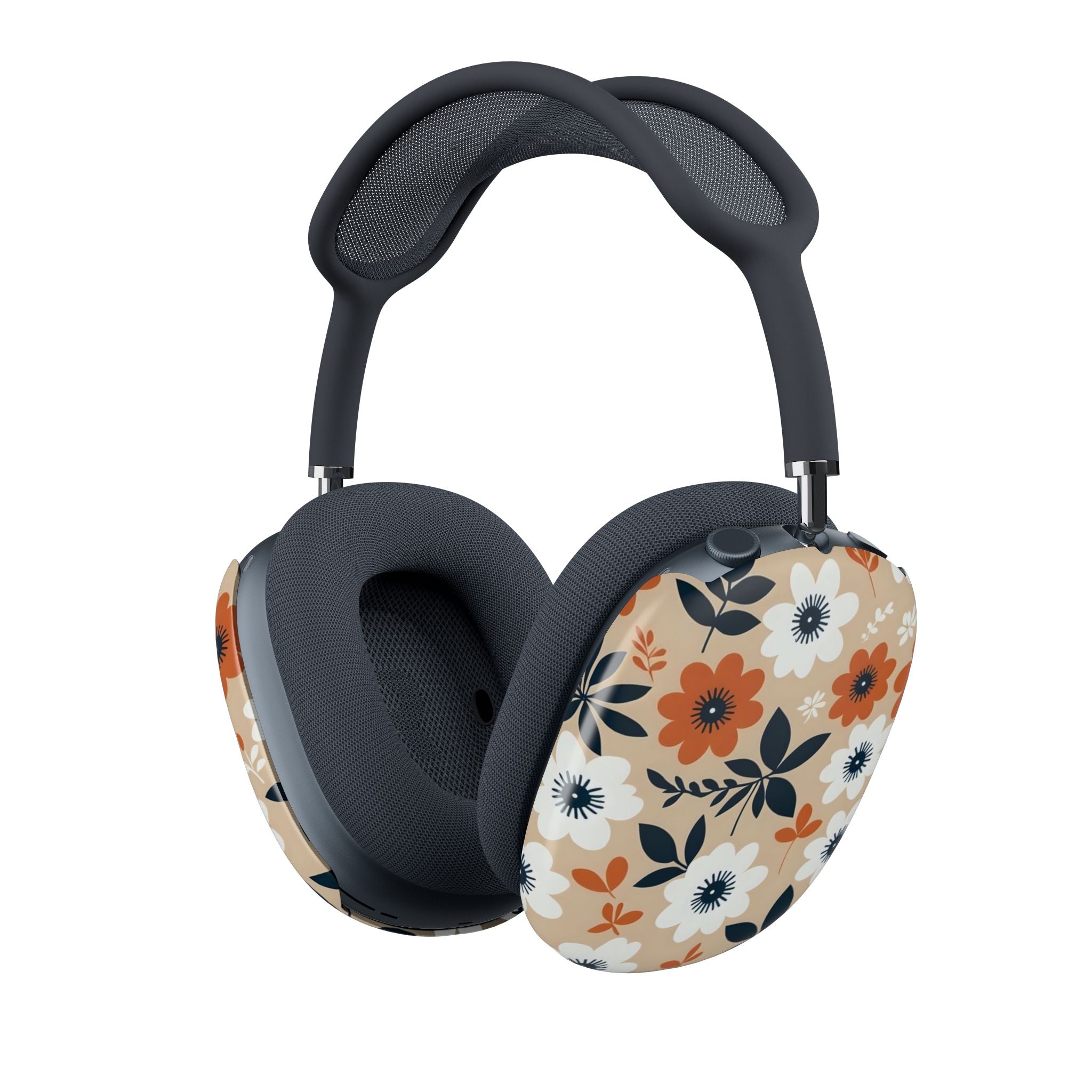 AirPods Max Floral Shell Case (Orange & Beige)