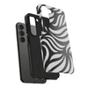 Zebra Wave Swirl iPhone Case (Black & White)