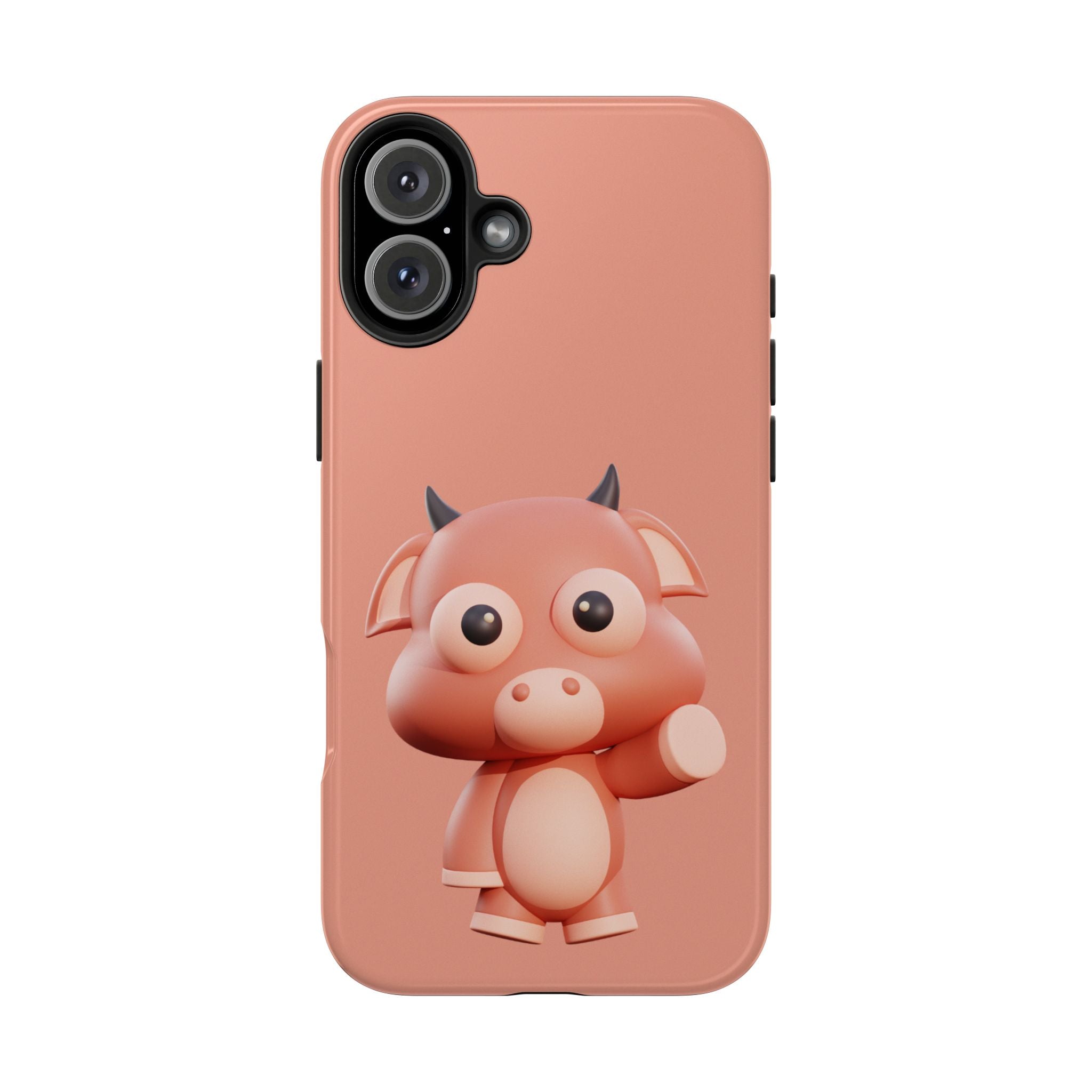 Cute Pink Devil Pig Phone Case — Tough Protective iPhone Cover