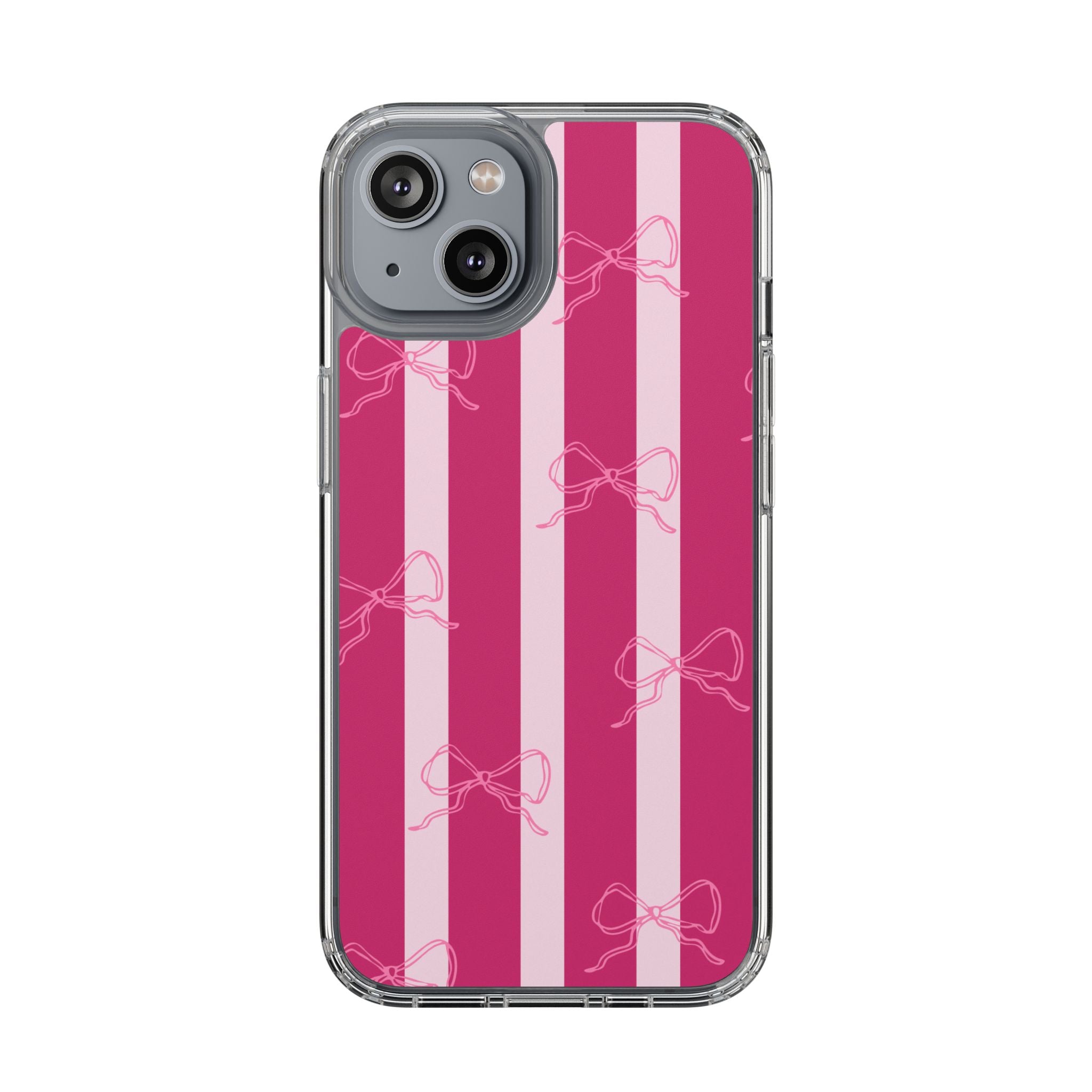 Pink Strap Clear iPhone Case