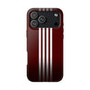 Maroon Racing Stripe Tough iPhone Case