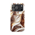 Luxe Swirl Marble Brown Gold iPhone Case