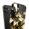 Gold Geometric 3D Cube Pattern (Shockproof)