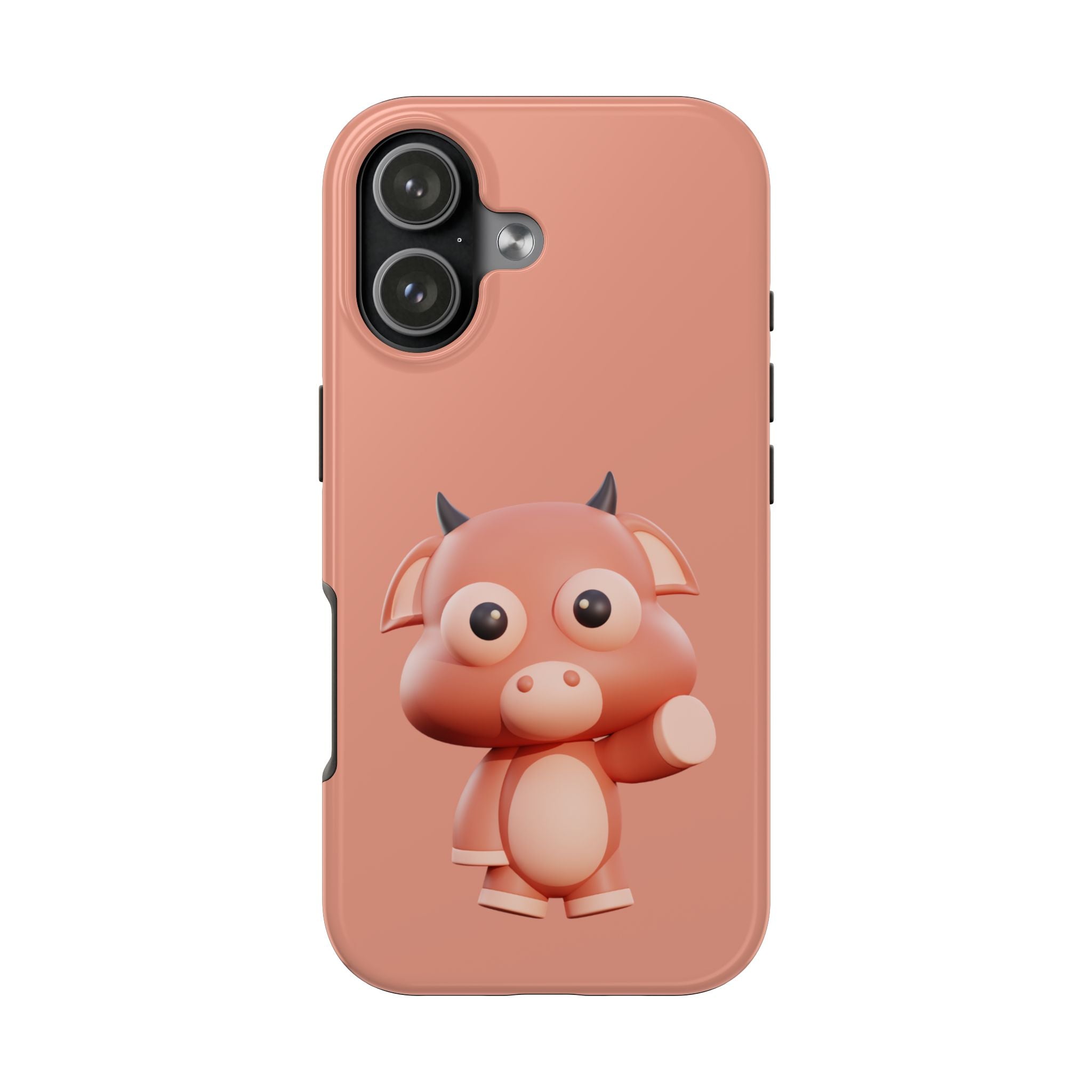 Cute Pink Devil Pig Phone Case — Tough Protective iPhone Cover