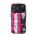 Pink Grunge Hearts iPhone Case