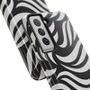 Zebra Wave Swirl iPhone Case (Black & White)