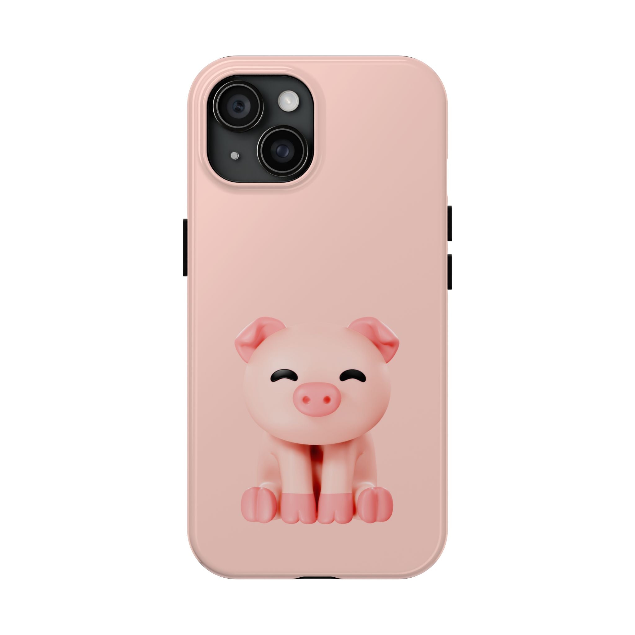 Cute Pink Pig Tough Phone Case — Shockproof iPhone Cover