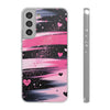 Pink Brushstroke Heart Samsung Case
