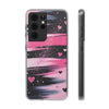 Pink Brushstroke Heart Samsung Case