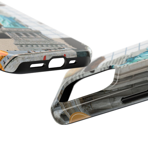 New York Collage - Statue of Liberty & Yellow iPhone Case