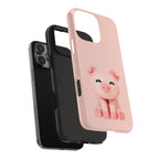 Cute Pink Pig Tough iPhone Case (Shockproof)