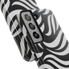 Zebra Wave Swirl iPhone Case (Black & White)