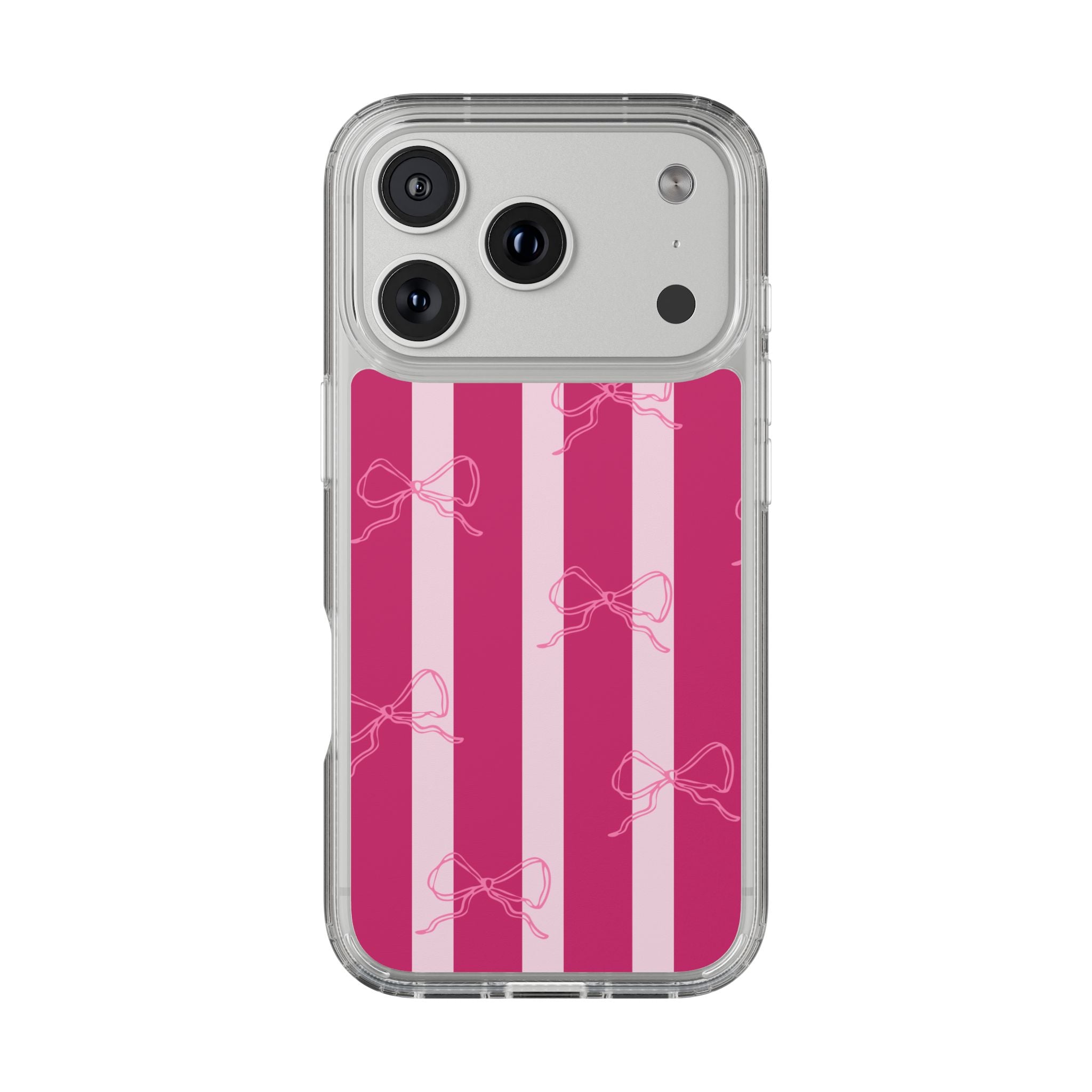 Pink Strap Clear iPhone Case
