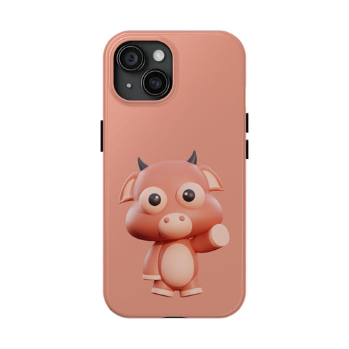 Cute Pink Devil Pig Phone Case — Tough Protective iPhone Cover