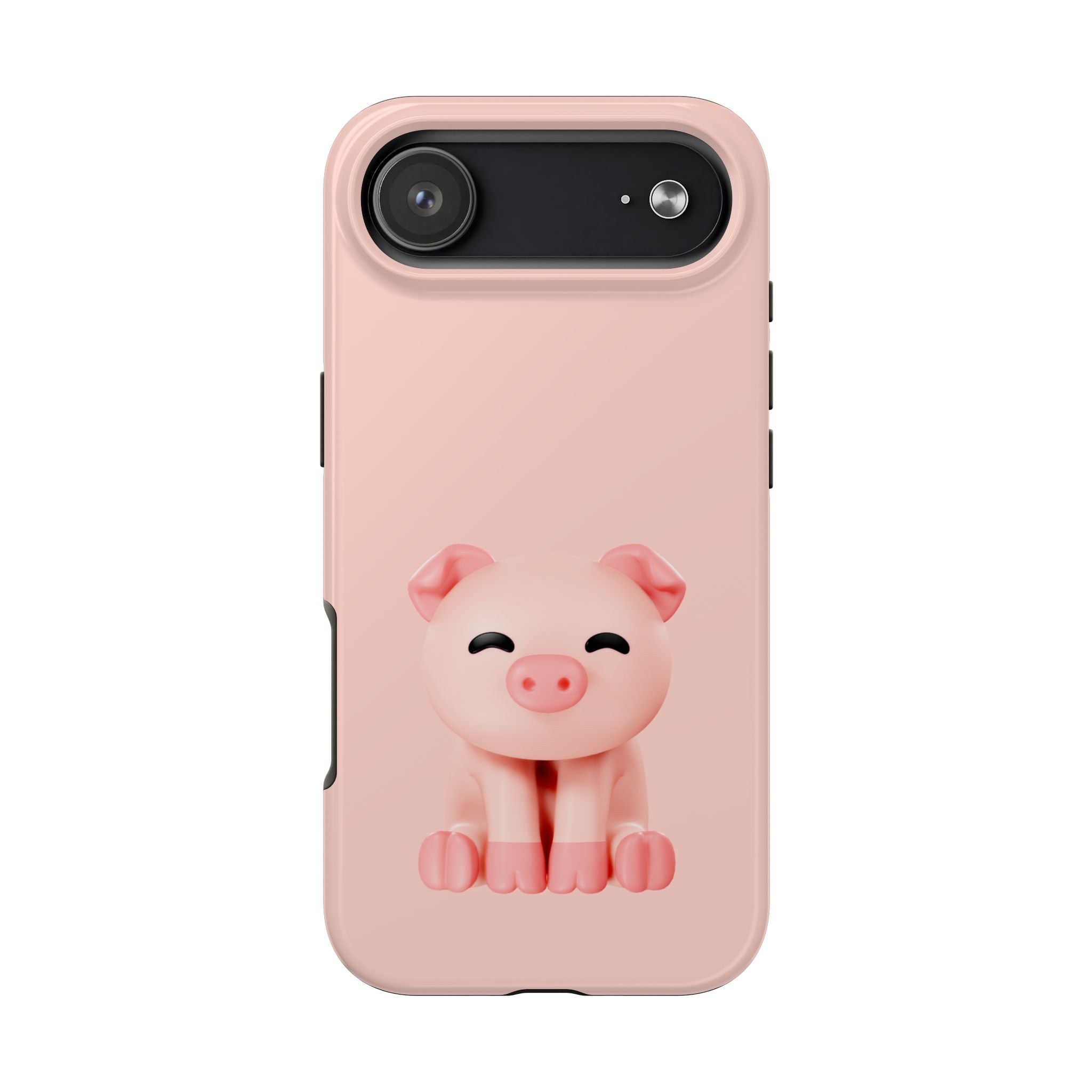 Cute Pink Pig Tough Phone Case — Shockproof iPhone Cover