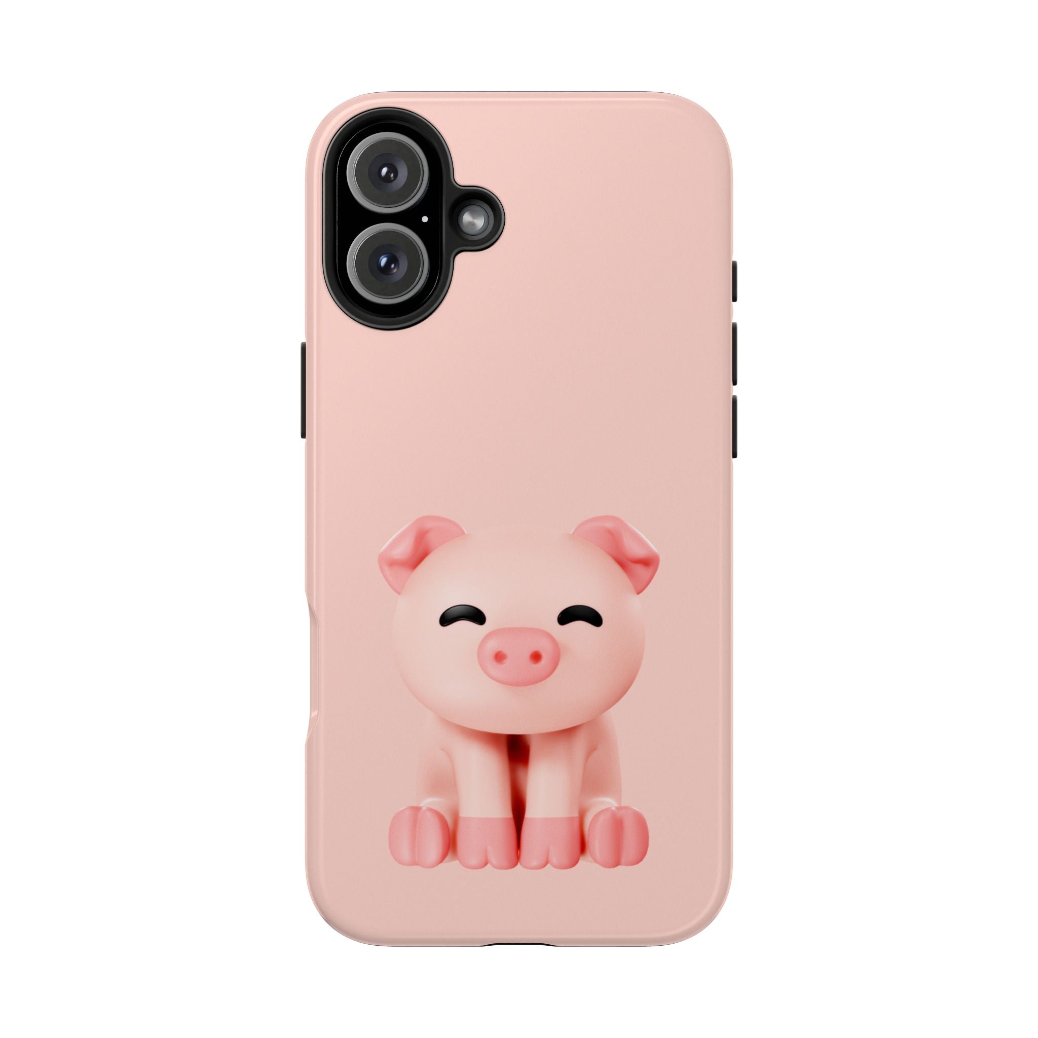 Cute Pink Pig Tough Phone Case — Shockproof iPhone Cover