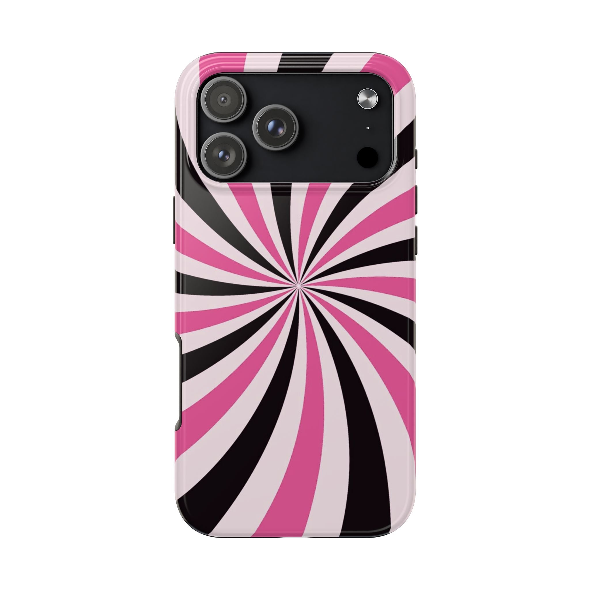 Swirl Pink Retro Tough iPhone Case (Spiral Pattern)