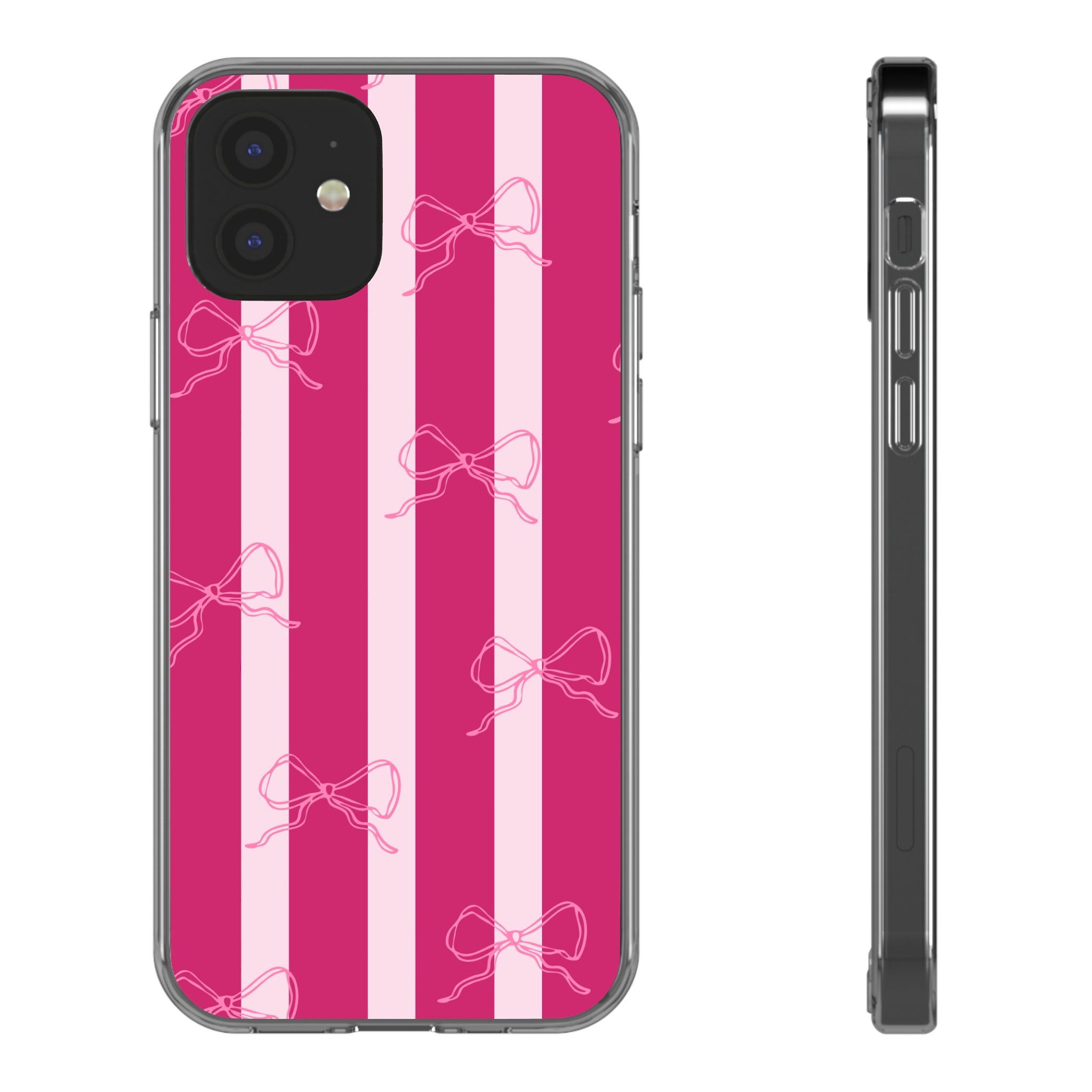 Pink Strap Clear iPhone Case