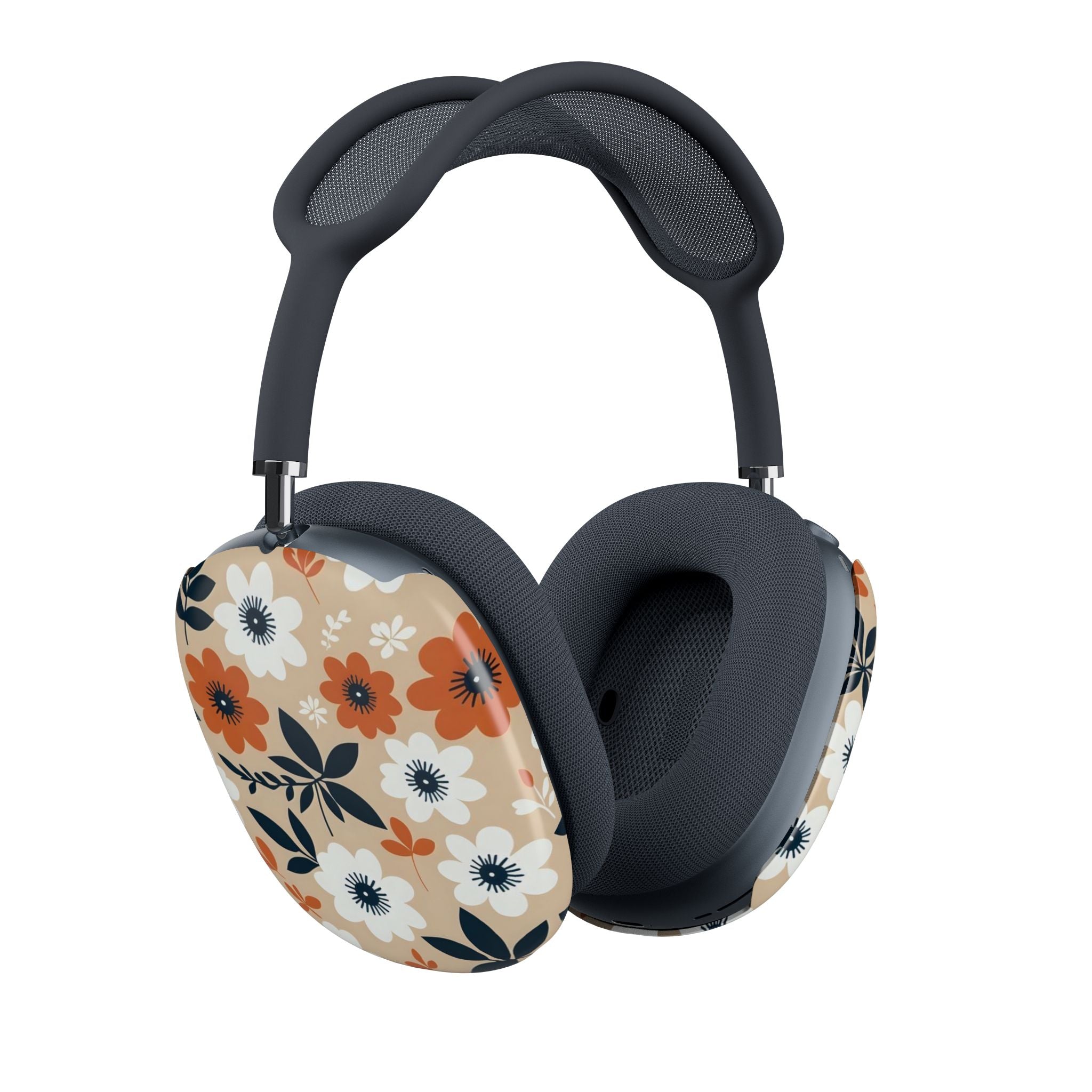 AirPods Max Floral Shell Case (Orange & Beige)