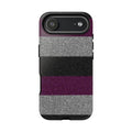 Asexual Pride Stripe iPhone Case (Purple, Black & Gray)