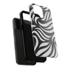 Zebra Wave Swirl iPhone Case (Black & White)