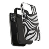 Zebra Wave Swirl iPhone Case (Black & White)