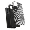 Zebra Wave Swirl iPhone Case (Black & White)
