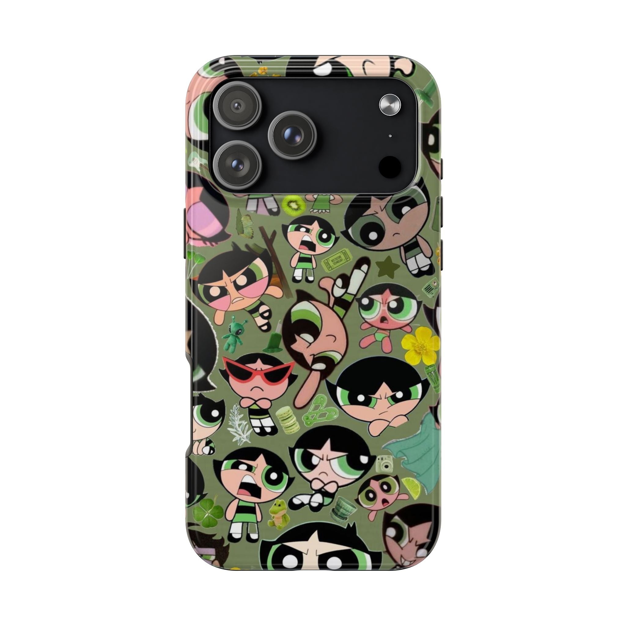 Buttercup Cartoon - Green Camo Powerpuff Collage