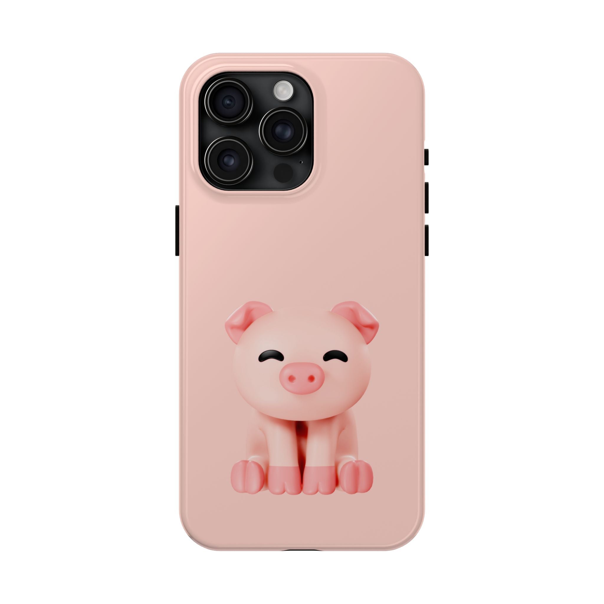 Cute Pink Pig Tough Phone Case — Shockproof iPhone Cover