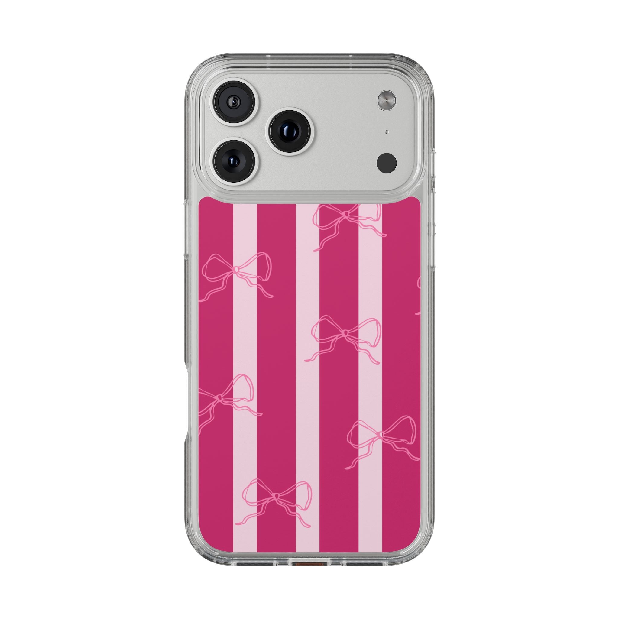 Pink Strap Clear iPhone Case