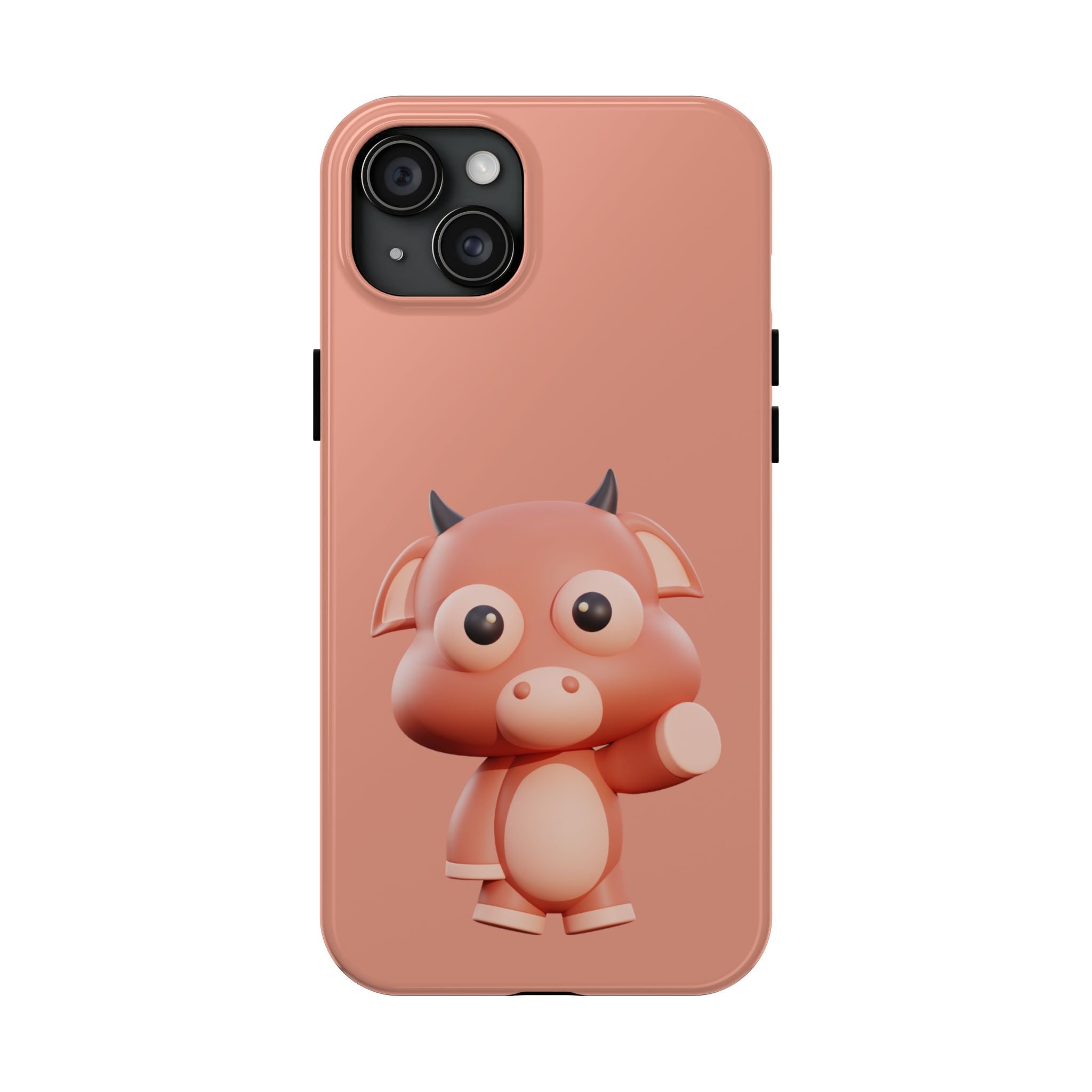 Cute Pink Devil Pig Phone Case — Tough Protective iPhone Cover