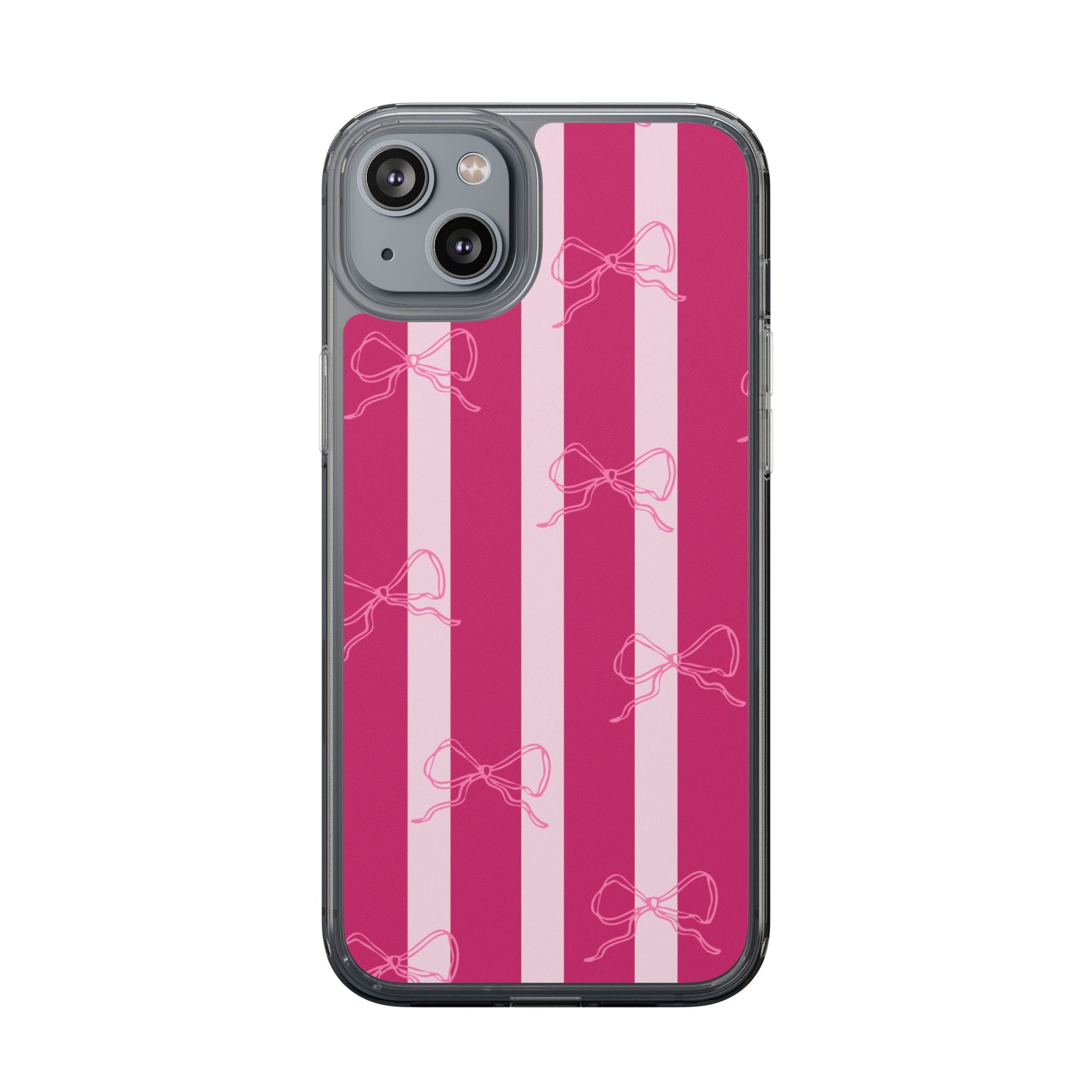 Pink Strap Clear iPhone Case