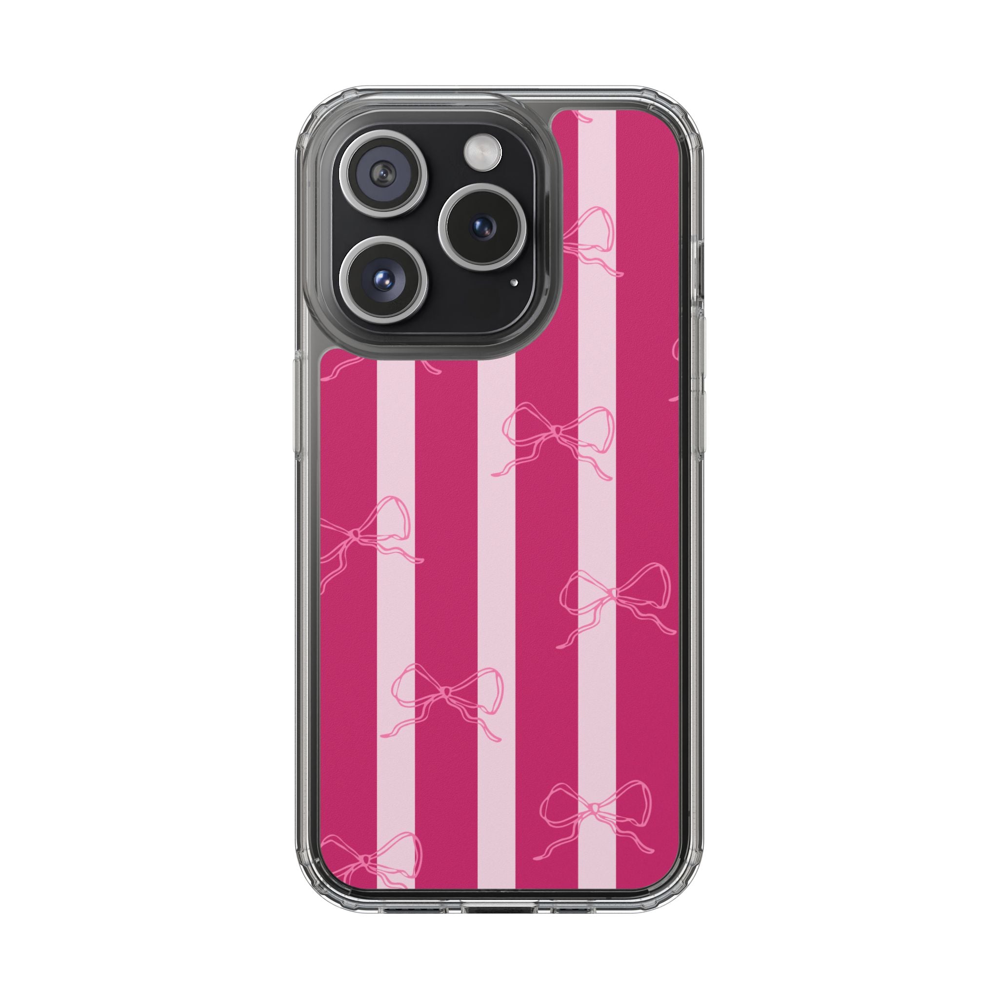 Pink Strap Clear iPhone Case