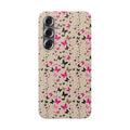 Butterfly Scatter Samsung Case (Pink & Black Floral Case)