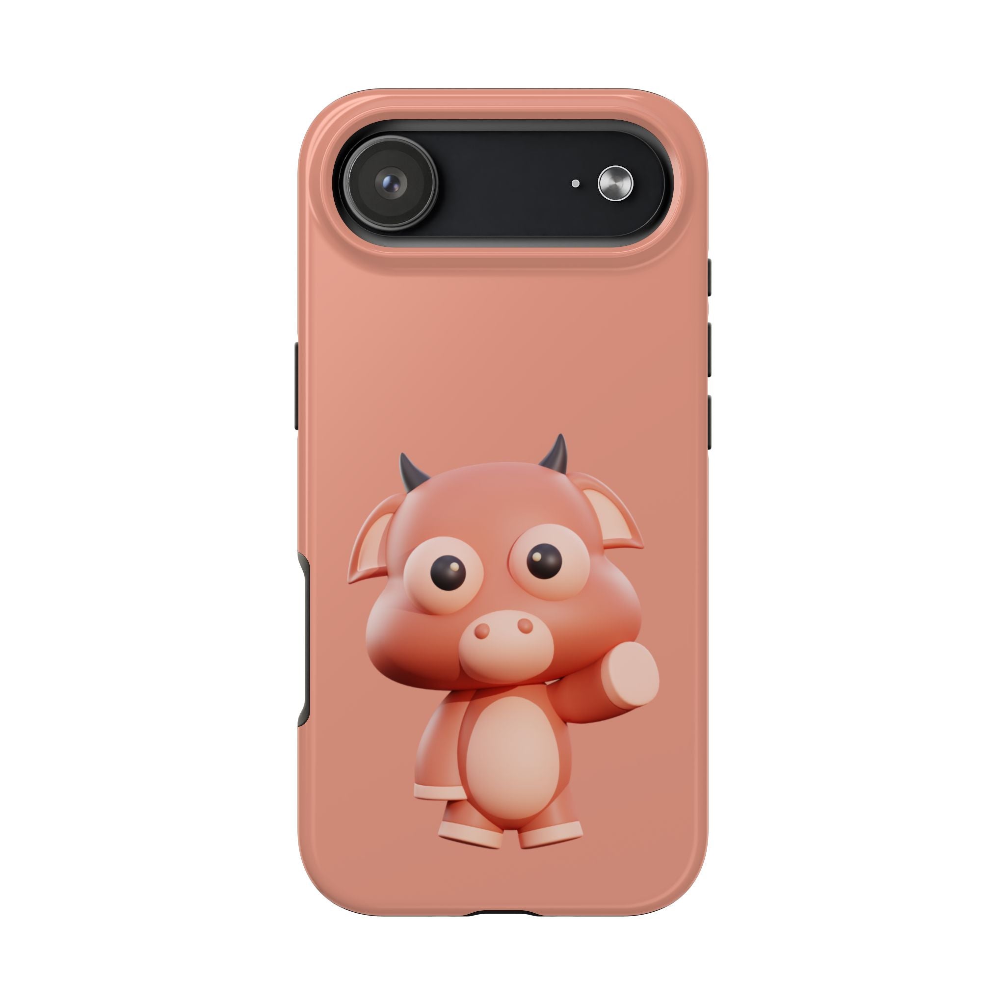 Cute Pink Devil Pig Phone Case — Tough Protective iPhone Cover